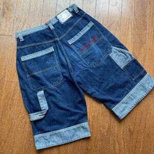 Johnny Blaze Baggy Denim Shorts Vintage Y2K Jorts 32 Waist